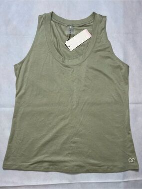 Calia everyday slim scoop tank sage green NWT size XL